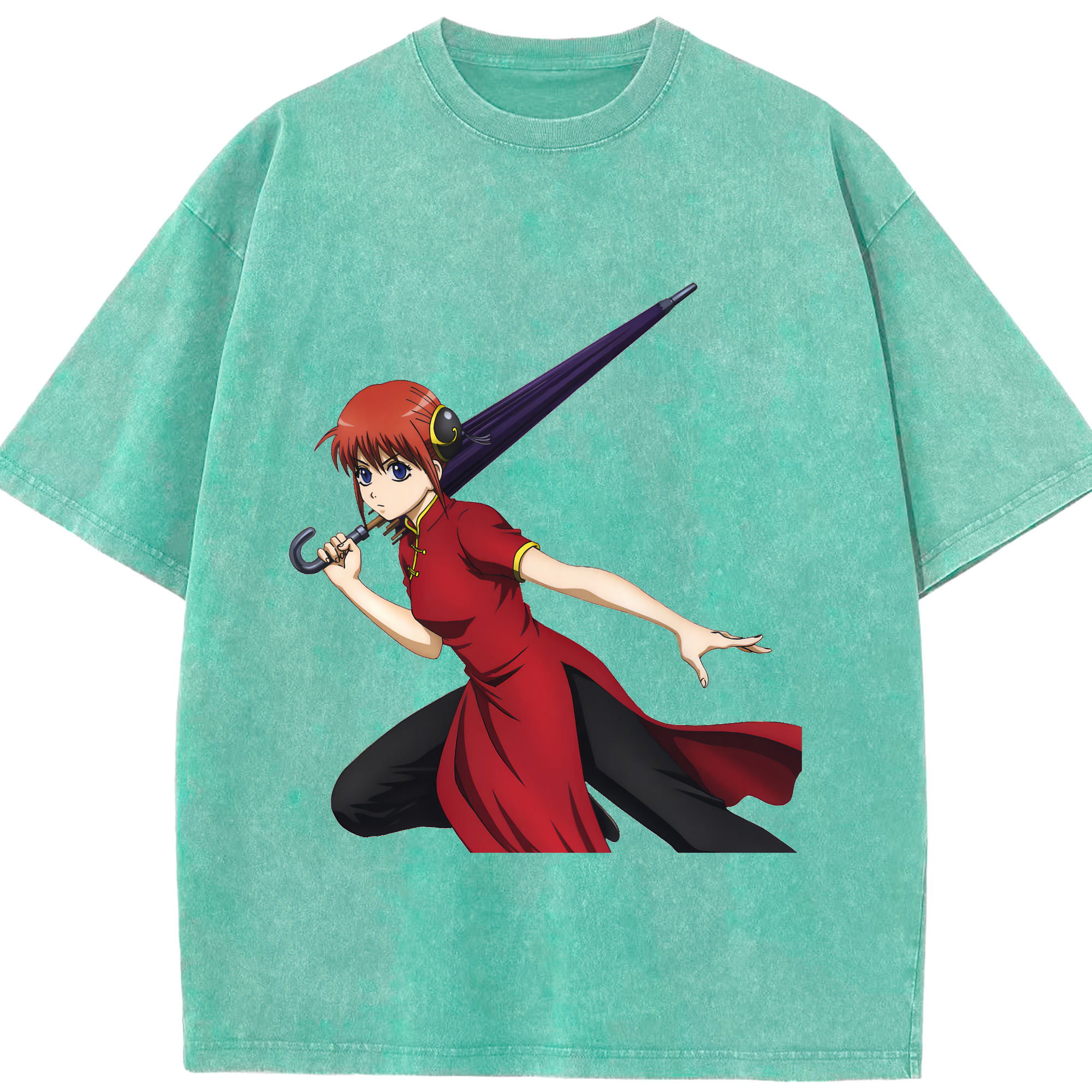 （画像用） ぎんたま 坂田銀時（さかたぎんとき） 神楽 志村新八（しむら しんぱち） GINTAMA Sakata Gintoki Kagura Shimura Shinpachi 綿100% ヴィンテージ風 半袖Tシャツ（フロントプリント）